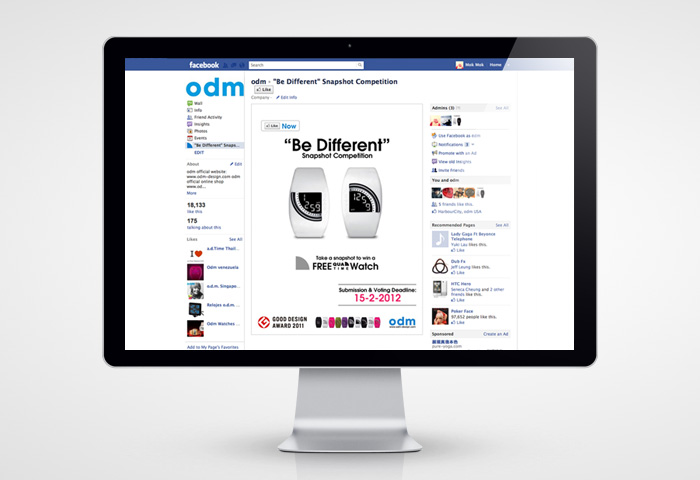 o.d.m. Facebook Campaign: “Be Different Snapshot Competition”