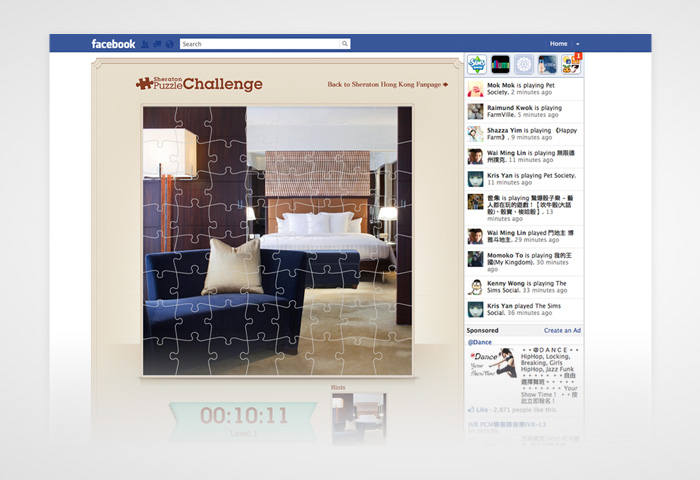Sheraton Hotel HK Facebook Campaign